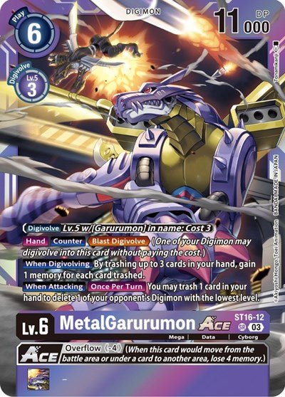 MetalGarurumon Ace (Box Topper) (Versus Royal Knights) Near Mint Foil - Nick Nack's Full Frontal Attack