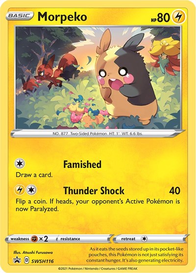 Morpeko - SWSH116 (SWSH: Sword & Shield Promo Cards) Near Mint Holofoil