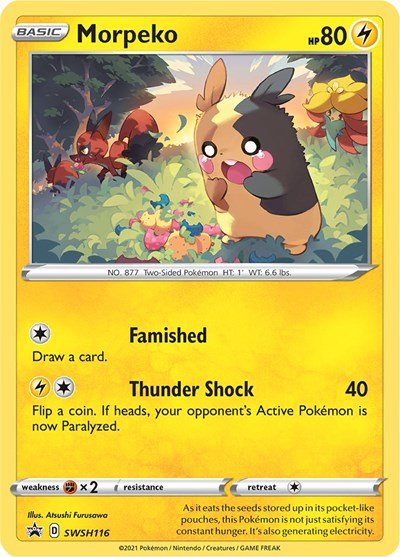 Morpeko - SWSH116 (SWSH: Sword & Shield Promo Cards) Near Mint Holofoil - Nick Nack's Full Frontal Attack