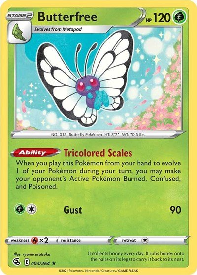 Butterfree (SWSH08: Fusion Strike) Near Mint Holofoil - Nick Nack's Full Frontal Attack