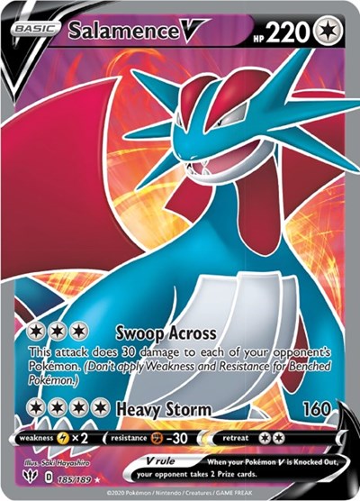 Salamence V (Full Art) (SWSH03: Darkness Ablaze) Near Mint Holofoil