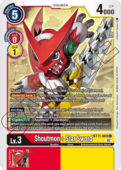 Shoutmon + Star Sword (Dimensional Phase) Near Mint - Nick Nack's Full Frontal Attack