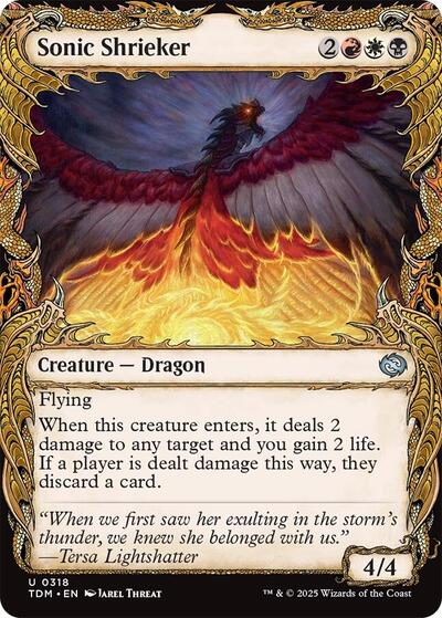 Sonic Shrieker (Showcase) (Tarkir: Dragonstorm) Near Mint - Nick Nack's Full Frontal Attack