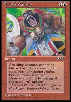 Gorilla War Cry (White knife) (Alliances) Light Play - Nick Nack's Full Frontal Attack