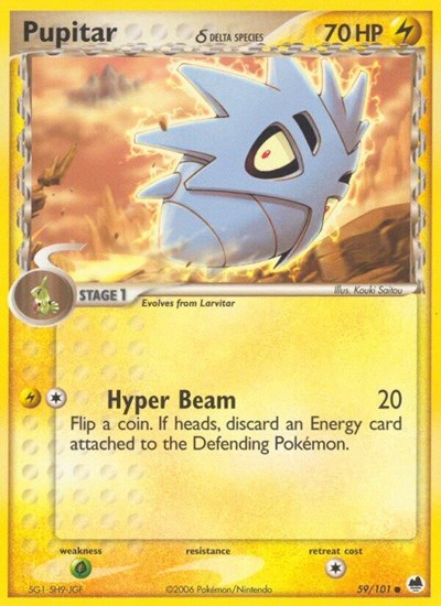 Pupitar (Delta Species) (Dragon Frontiers) Light Play