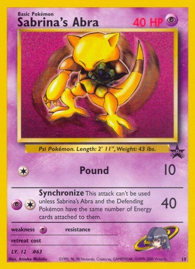 Sabrina's Abra (WoTC Promo) Damaged / Poor - Nick Nack's Full Frontal Attack