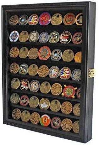 Lockable Military Challenge Coin Casino Poker Chip Display Case - Nick Nack's Full Frontal Attack