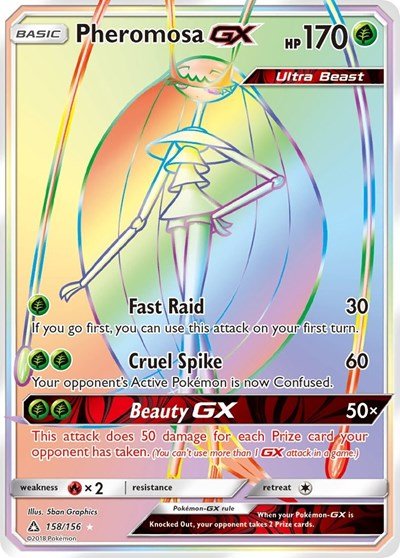 Pheromosa GX (Secret Rare) (SM - Ultra Prism) Near Mint Holofoil - Nick Nack's Full Frontal Attack