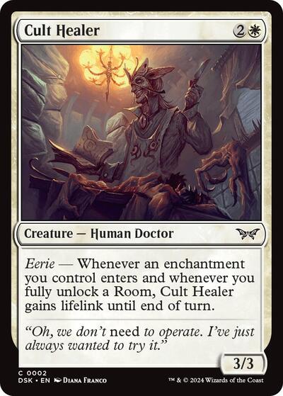 Cult Healer (Duskmourn: House of Horror) Near Mint - Nick Nack's Full Frontal Attack
