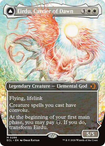Eirdu, Carrier of Dawn (Borderless) (Lorwyn Eclipsed) Near Mint - Nick Nack's Full Frontal Attack