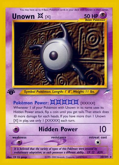 Unown (X) (Neo Destiny) Light Play Unlimited