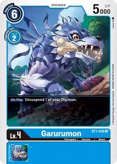 Garurumon BT1-036 (Release Special Booster) Near Mint - Nick Nack's Full Frontal Attack