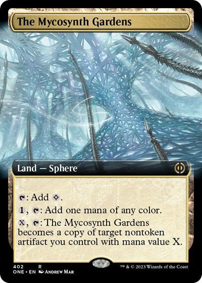 The Mycosynth Gardens (Extended Art) (Phyrexia: All Will Be One) Near Mint Foil - Nick Nack's Full Frontal Attack