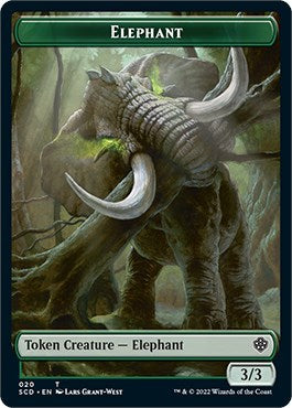 Elephant / Thopter Double-sided Token (Commander 2022 Starter Decks) Near Mint - Nick Nack's Full Frontal Attack