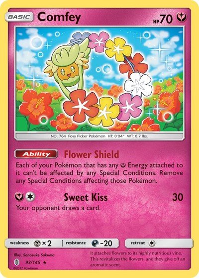 Comfey (SM - Guardians Rising) Near Mint Holofoil - Nick Nack's Full Frontal Attack