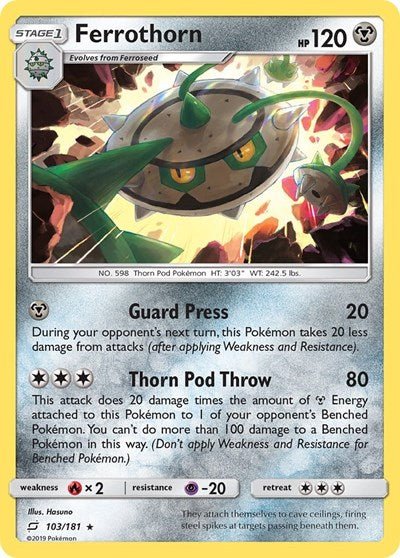 Ferrothorn (SM - Team Up) Near Mint - Nick Nack's Full Frontal Attack