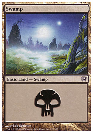 Swamp (339) (9th Edition) Light Play Foil