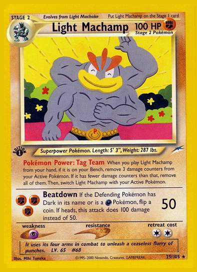 Light Machamp (Neo Destiny) Light Play 1st Edition
