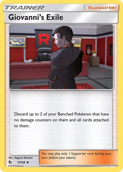 Giovanni's Exile (Hidden Fates) Near Mint - Nick Nack's Full Frontal Attack