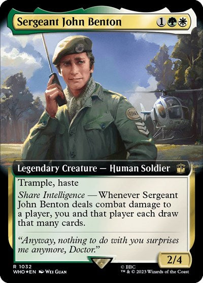 Sergeant John Benton (Extended Art) (Surge Foil) (Universes Beyond: Doctor Who) Near Mint Foil