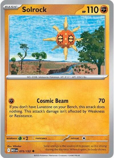 Solrock (ME01: Mega Evolution) Near Mint - Nick Nack's Full Frontal Attack