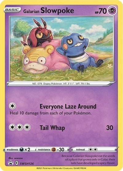 Galarian Slowpoke - SWSH126 (SWSH: Sword & Shield Promo Cards) Light Play Holofoil - Nick Nack's Full Frontal Attack