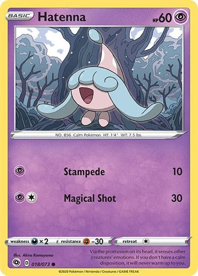 Hatenna (Champion's Path) Near Mint - Nick Nack's Full Frontal Attack