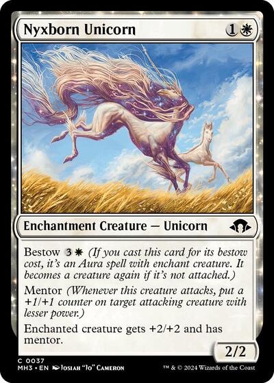 Nyxborn Unicorn (Modern Horizons 3) Near Mint - Nick Nack's Full Frontal Attack