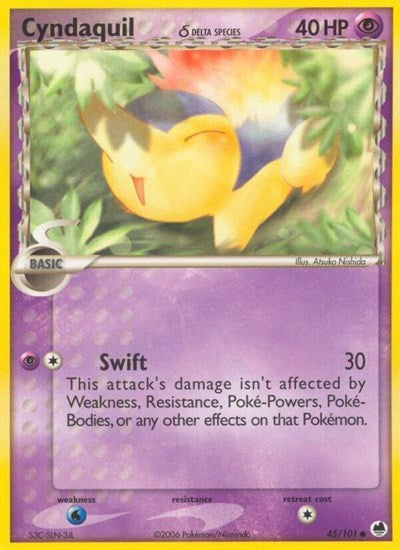 Cyndaquil (Delta Species) (Dragon Frontiers) Light Play