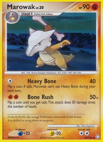 Marowak (Legends Awakened) Medium Play - Nick Nack's Full Frontal Attack