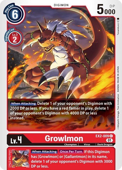 Growlmon (Digital Hazard) Near Mint - Nick Nack's Full Frontal Attack