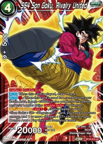 SS4 Son Goku, Rivalry United (Dawn of the Z - Legends) Near Mint - Nick Nack's Full Frontal Attack