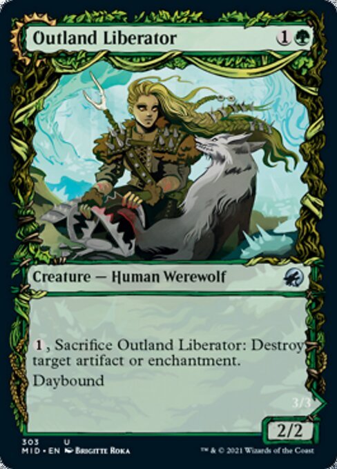 Outland Liberator / Frenzied Trapbreaker (Showcase) (Innistrad: Midnight Hunt) Near Mint - Nick Nack's Full Frontal Attack
