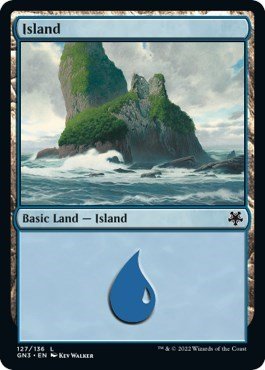 Island (127) (Magic Game Night: Free - For - All) Near Mint - Nick Nack's Full Frontal Attack