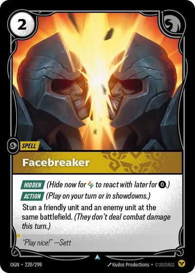 Facebreaker (Origins) Near Mint - Nick Nack's Full Frontal Attack