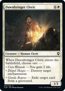 Dawnbringer Cleric (Commander Legends: Battle for Baldur's Gate) Near Mint Foil - Nick Nack's Full Frontal Attack