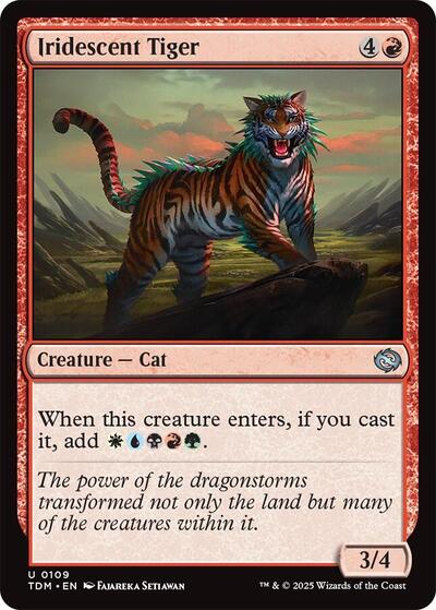 Iridescent Tiger (Tarkir: Dragonstorm) Near Mint - Nick Nack's Full Frontal Attack
