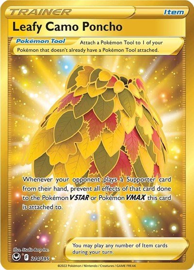 Leafy Camo Poncho (Secret) (SWSH12: Silver Tempest) Near Mint Holofoil - Nick Nack's Full Frontal Attack