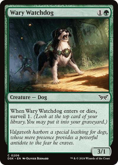 Wary Watchdog (Duskmourn: House of Horror) Near Mint - Nick Nack's Full Frontal Attack