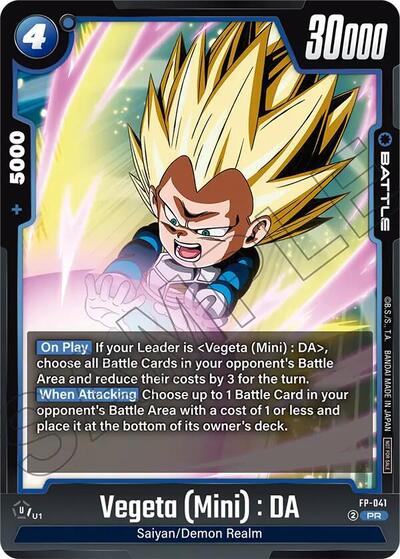 Vegeta (Mini) FP - 041 (Rivals Clash Release Event Cards) Near Mint - Nick Nack's Full Frontal Attack
