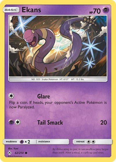 Ekans (SM - Unbroken Bonds) Near Mint - Nick Nack's Full Frontal Attack