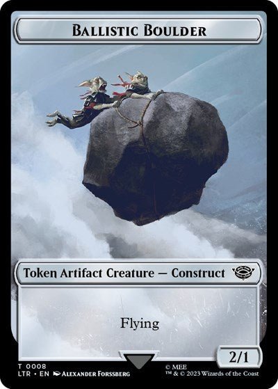 Ballistic Boulder / Food (0011) Double - Sided Token (Universes Beyond: The Lord of the Rings: Tales of Middle - earth) Near Mint Foil - Nick Nack's Full Frontal Attack