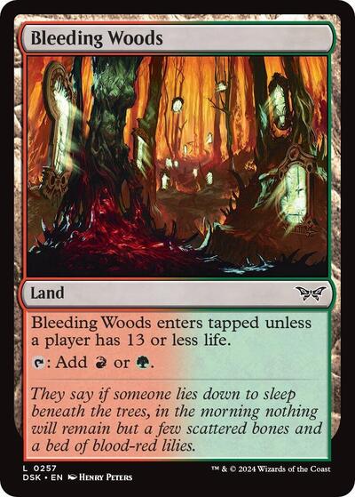 Bleeding Woods (Duskmourn: House of Horror) Near Mint - Nick Nack's Full Frontal Attack
