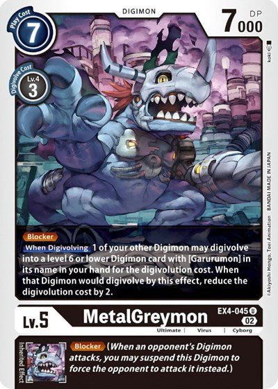 MetalGreymon EX4 - 045 (Alternative Being Booster) Near Mint - Nick Nack's Full Frontal Attack