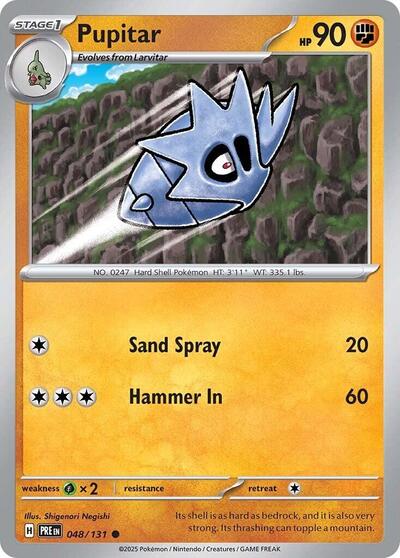 Pupitar (SV: Prismatic Evolutions) Near Mint - Nick Nack's Full Frontal Attack