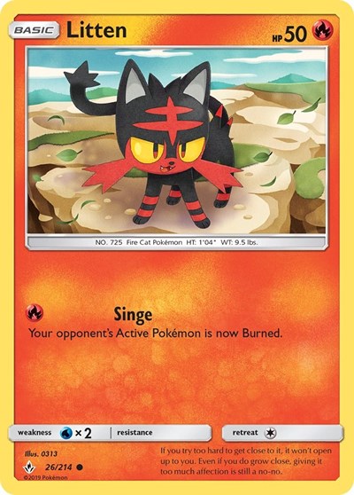 Litten (26) (SM - Unbroken Bonds) Near Mint
