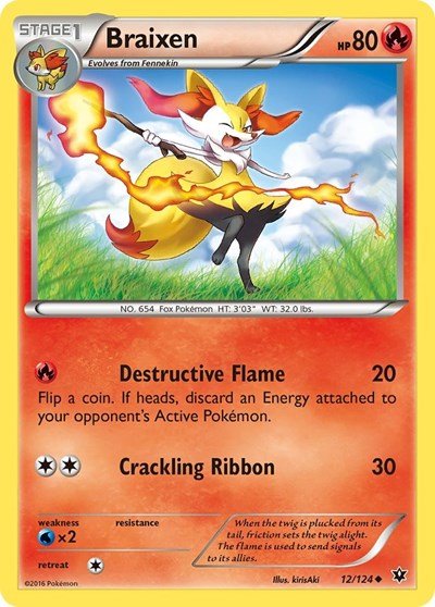Braixen (XY - Fates Collide) Medium Play - Nick Nack's Full Frontal Attack