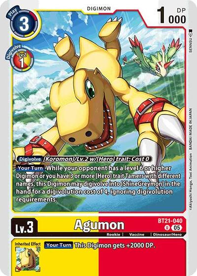 Agumon (World Convergence) Near Mint - Nick Nack's Full Frontal Attack