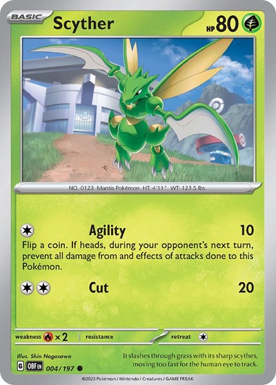Scyther (Scarlet and Violet: Obsidian Flames) Near Mint