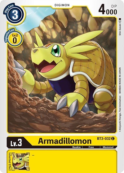 Armadillomon BT3 - 032 (Release Special Booster) Near Mint - Nick Nack's Full Frontal Attack